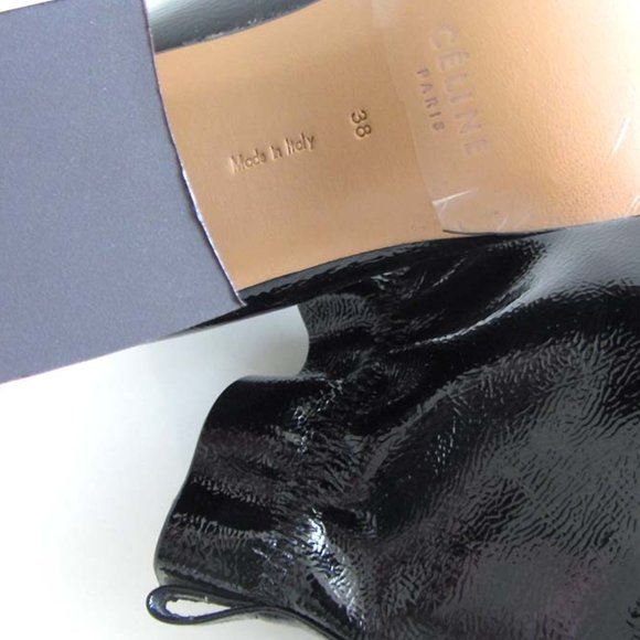 new CELINE Phoebe Philo patent ankle boots 38 8 US Italy - Picture 9 of 9